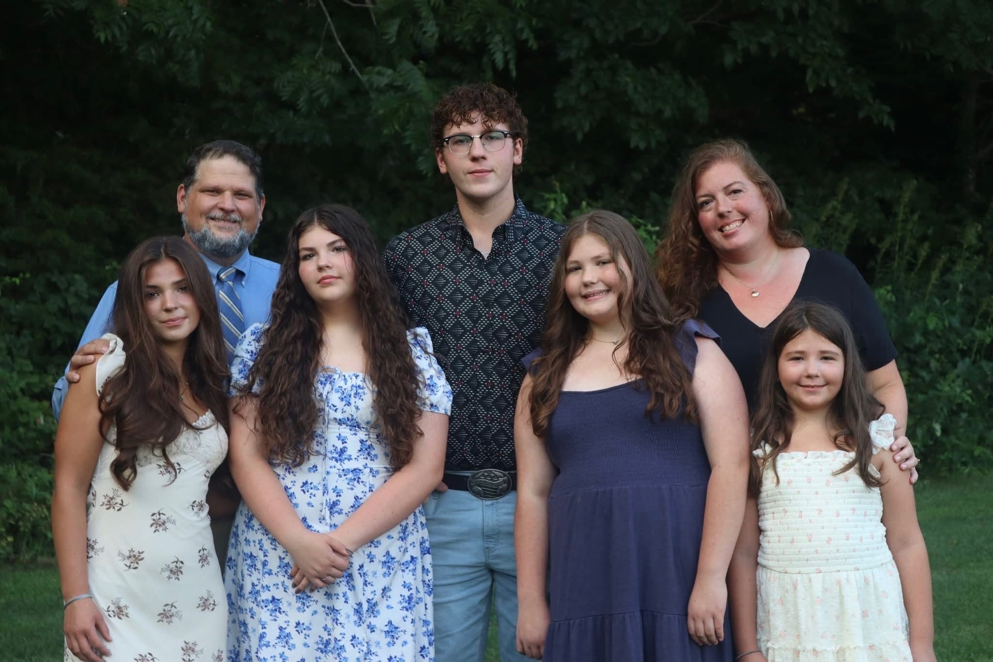 Pastor Jon Juneau with his wife Heather and their five children